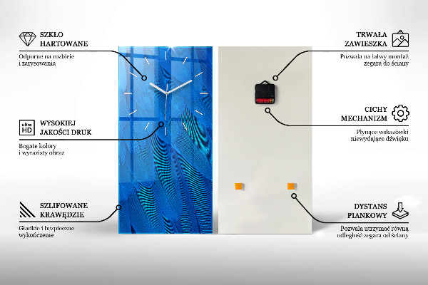 Ceas vertical de perete din sticlă Accesorii pentru plaja