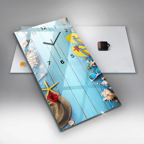 Ceas vertical de perete din sticlă Accesorii pentru plaja