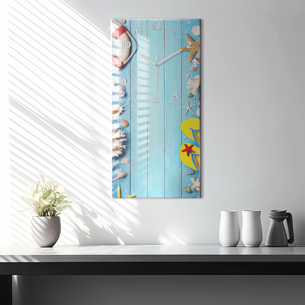 Ceas vertical de perete din sticlă Accesorii pentru plaja