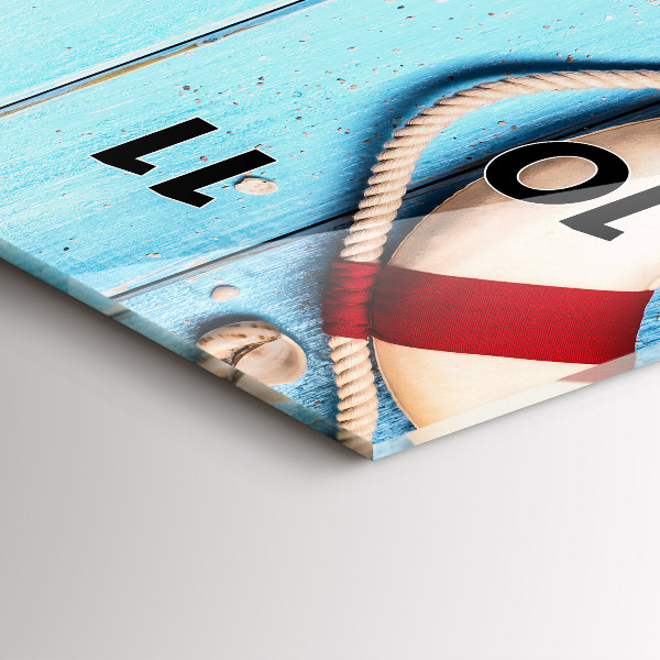 Ceas vertical de perete din sticlă Accesorii pentru plaja