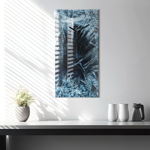 Ceas vertical de perete din sticlă Perete înghețat