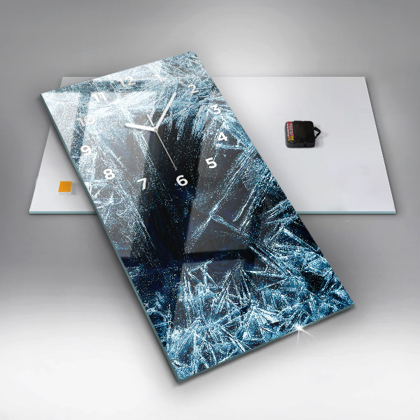 Ceas vertical de perete din sticlă Perete înghețat