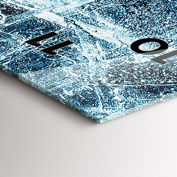 Ceas vertical de perete din sticlă Perete înghețat