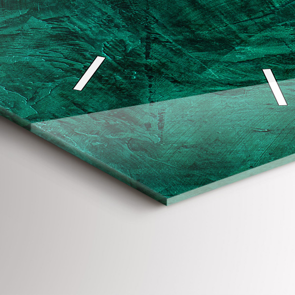 Ceas vertical de perete din sticlă Perete de smarald