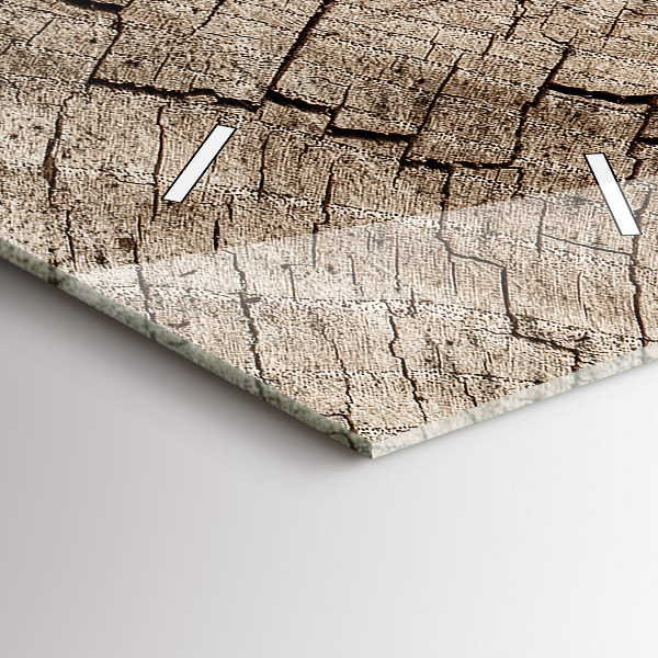 Ceas vertical de perete din sticlă ciot de lemn vechi