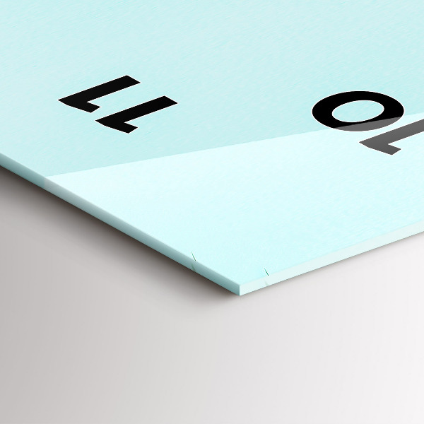 Ceas vertical de perete din sticlă Palmieri verzi