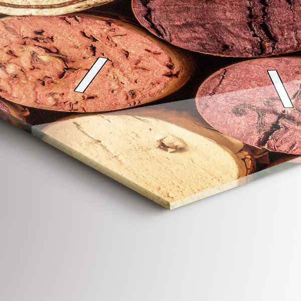 Ceas vertical de perete din sticlă dopuri de vin