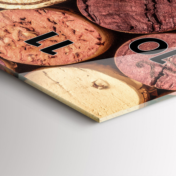 Ceas vertical de perete din sticlă dopuri de vin