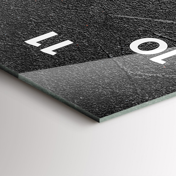 Ceas vertical de perete din sticlă Ardei roșii