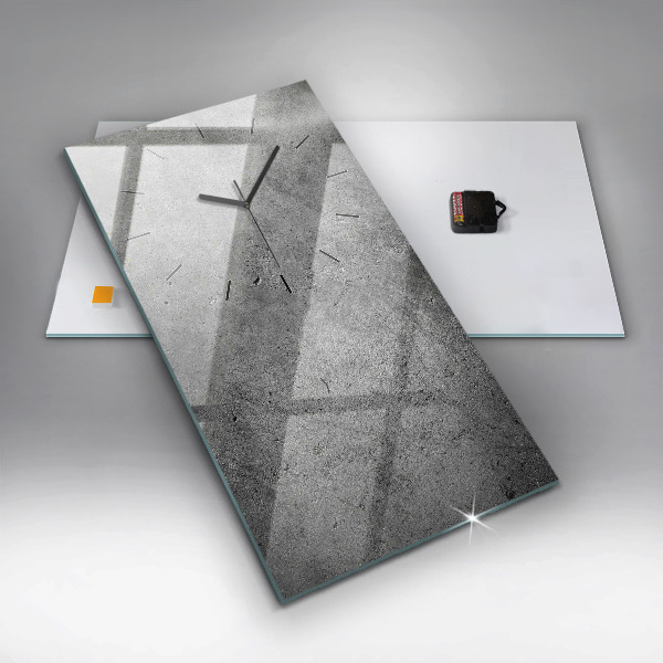 Ceas vertical de perete din sticlă Perete industrial