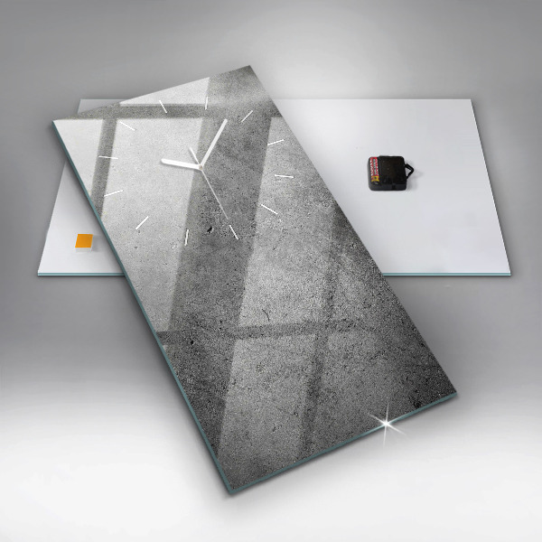 Ceas vertical de perete din sticlă Perete industrial