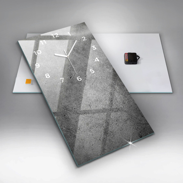 Ceas vertical de perete din sticlă Perete industrial