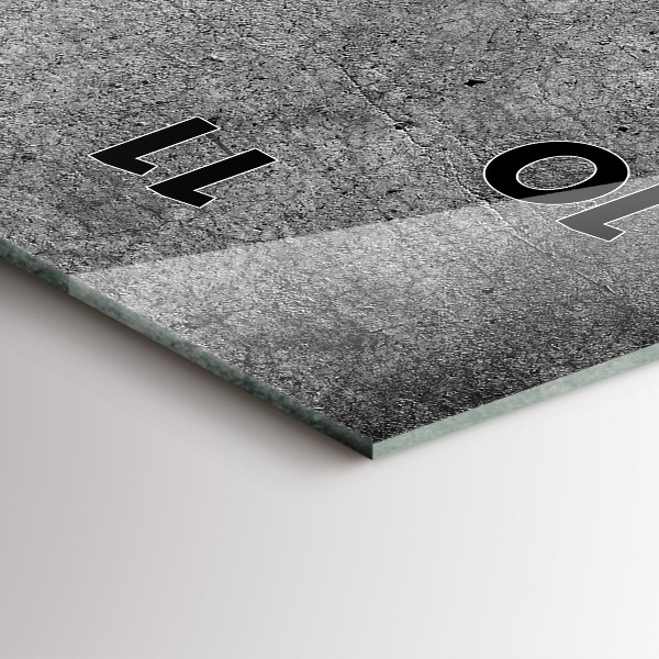 Ceas vertical de perete din sticlă Perete industrial