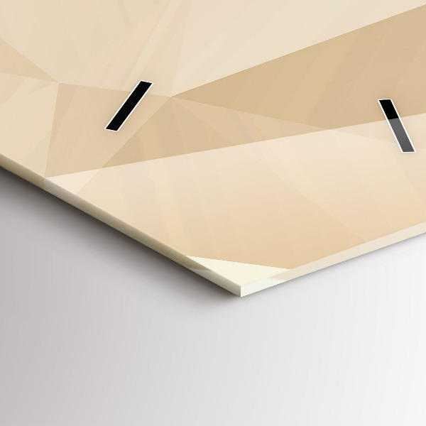 Ceas vertical de perete din sticlă Abstracția triunghiurilor