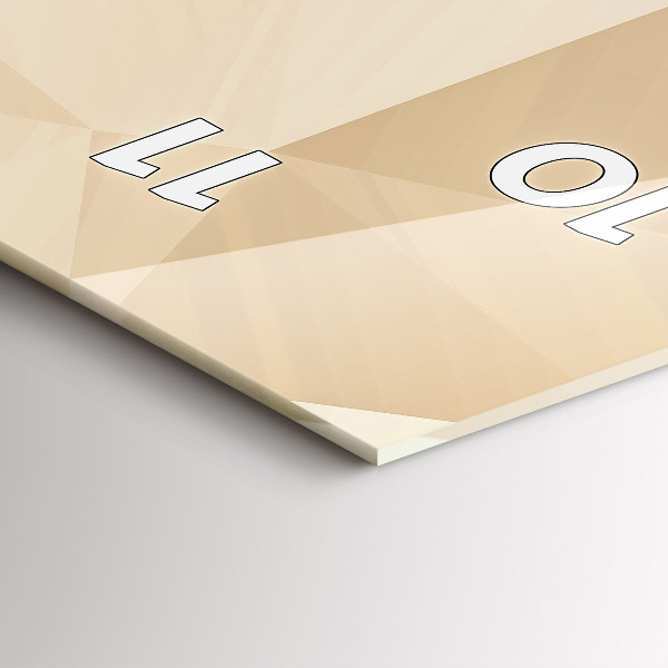 Ceas vertical de perete din sticlă Abstracția triunghiurilor