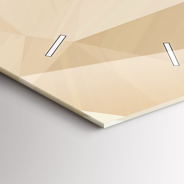 Ceas vertical de perete din sticlă Abstracția triunghiurilor