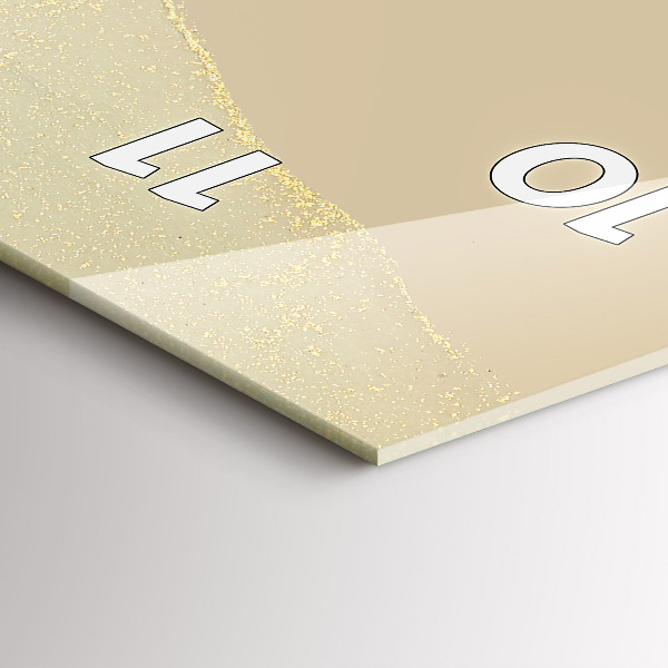 Ceas vertical de perete din sticlă Abstracția culorilor