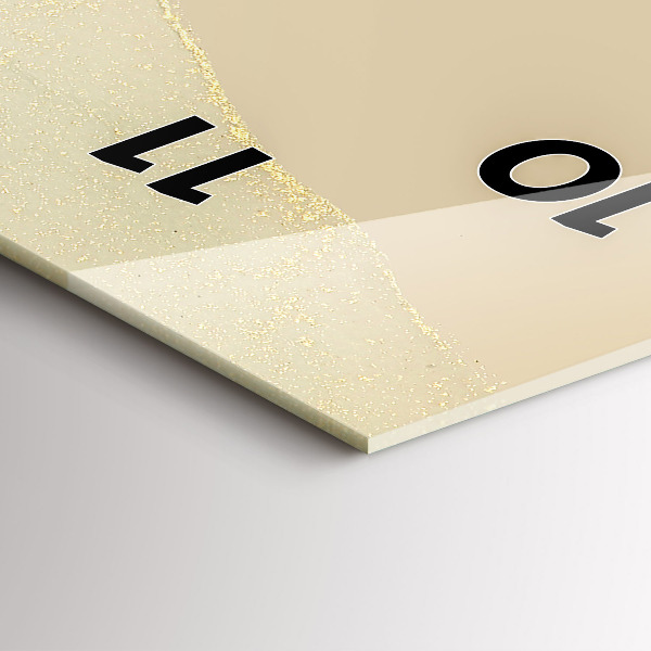 Ceas vertical de perete din sticlă Abstracția culorilor