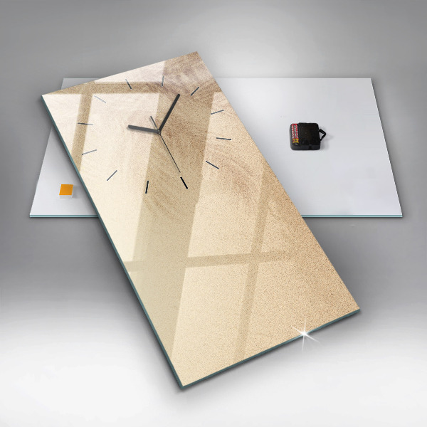 Ceas vertical de perete din sticlă Abstracția aurie