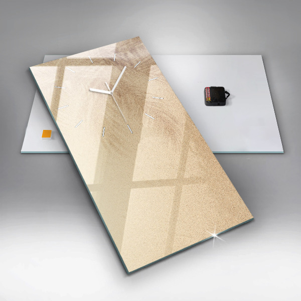 Ceas vertical de perete din sticlă Abstracția aurie