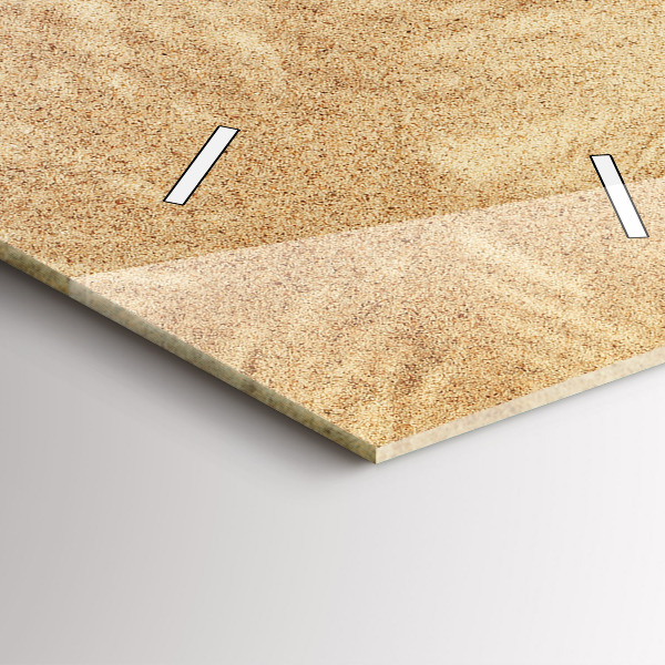 Ceas vertical de perete din sticlă Abstracția aurie