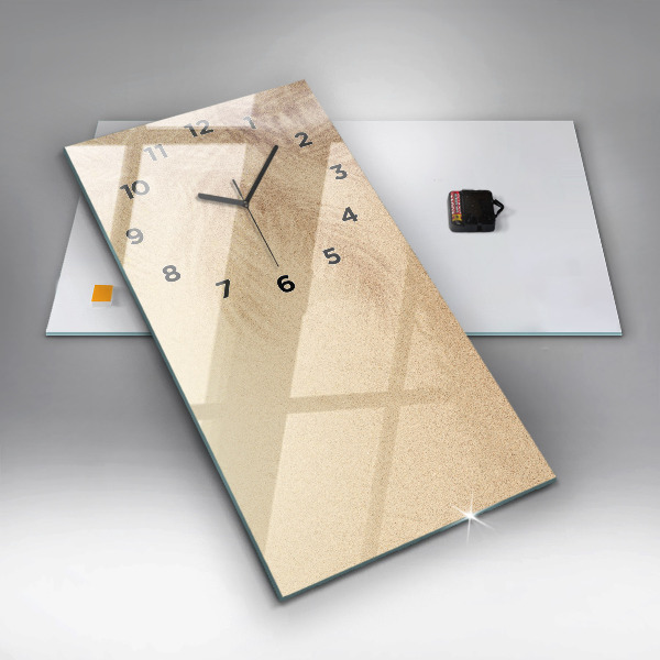 Ceas vertical de perete din sticlă Abstracția aurie