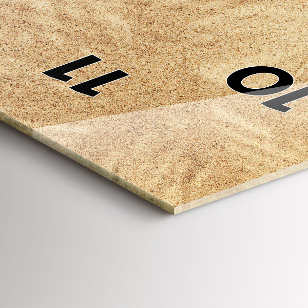 Ceas vertical de perete din sticlă Abstracția aurie