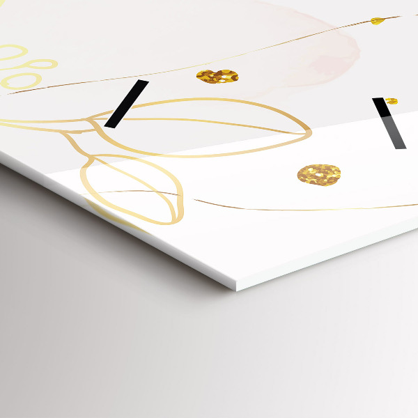 Ceas vertical de perete din sticlă Abstracția pastelului