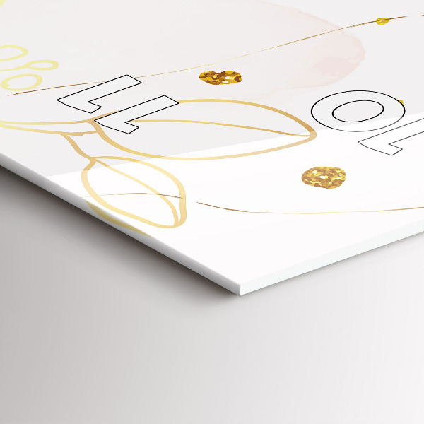 Ceas vertical de perete din sticlă Abstracția pastelului