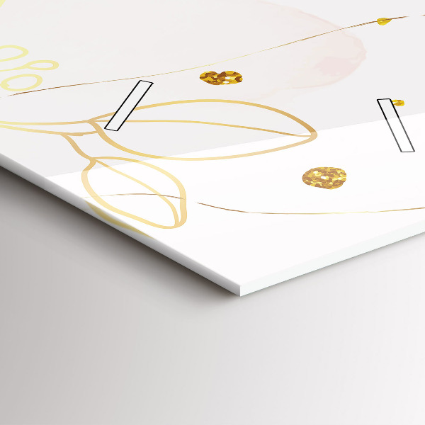 Ceas vertical de perete din sticlă Abstracția pastelului