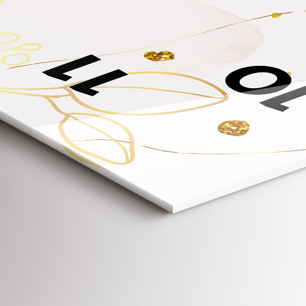 Ceas vertical de perete din sticlă Abstracția pastelului