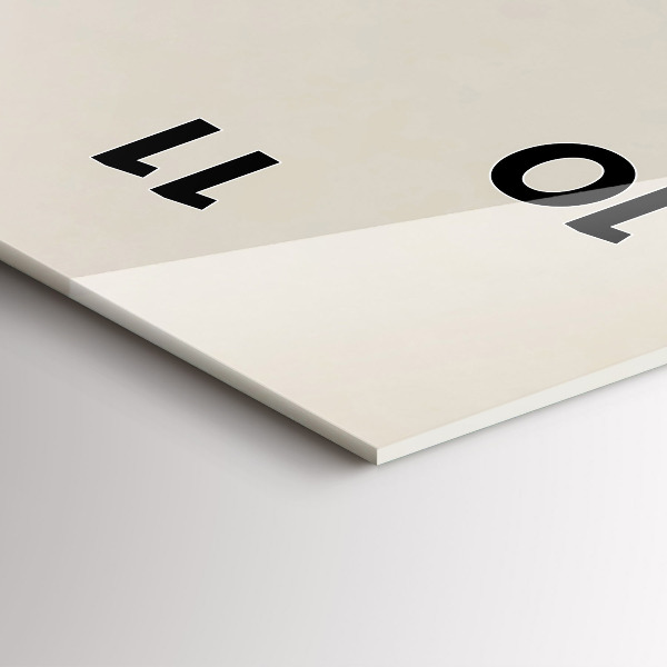 Ceas vertical de perete din sticlă Munți abstracti