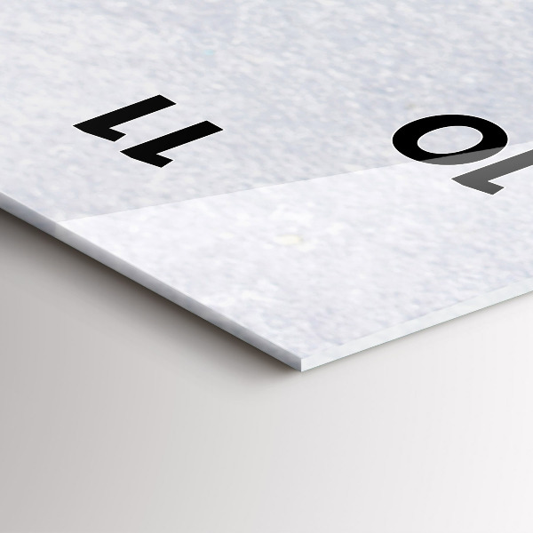 Ceas vertical de perete din sticlă O bucată de tort