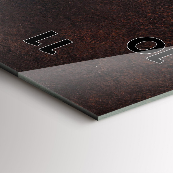 Ceas vertical de perete din sticlă O ceașcă de cafea