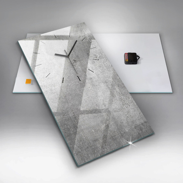 Ceas vertical de perete din sticlă Perete brut