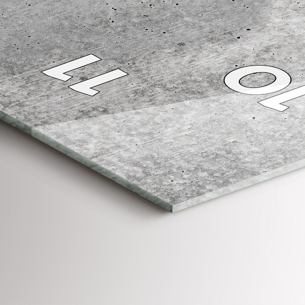 Ceas vertical de perete din sticlă Perete brut