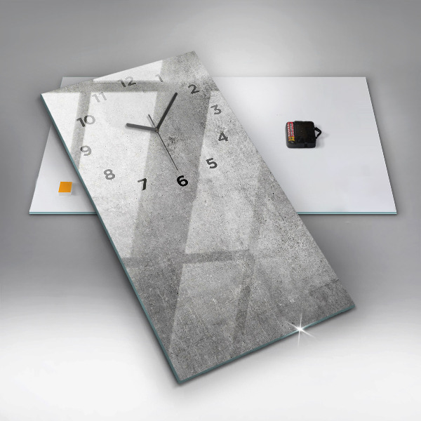 Ceas vertical de perete din sticlă Perete brut