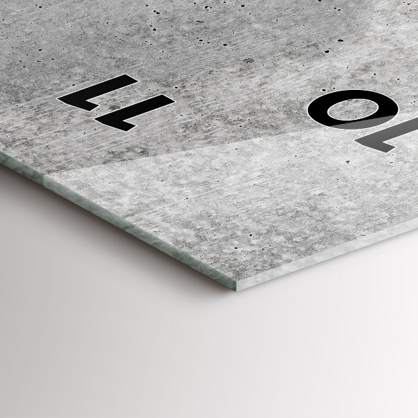 Ceas vertical de perete din sticlă Perete brut