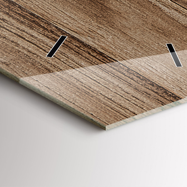 Ceas vertical de perete din sticlă Lemn închis la culoare