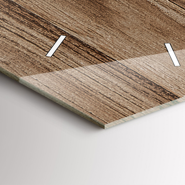 Ceas vertical de perete din sticlă Lemn închis la culoare