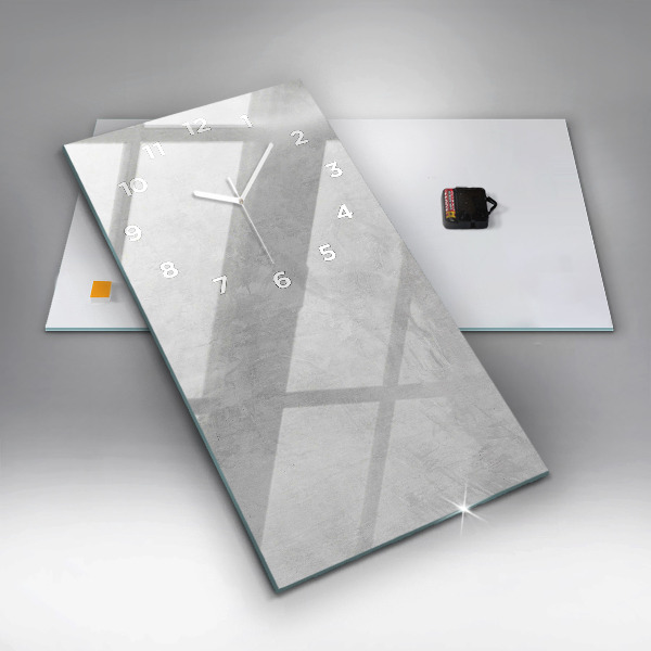 Ceas vertical de perete din sticlă Zid de piatră