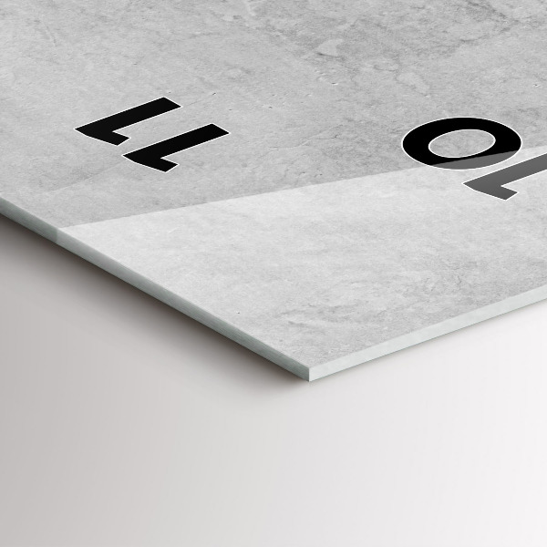 Ceas vertical de perete din sticlă Zid de piatră