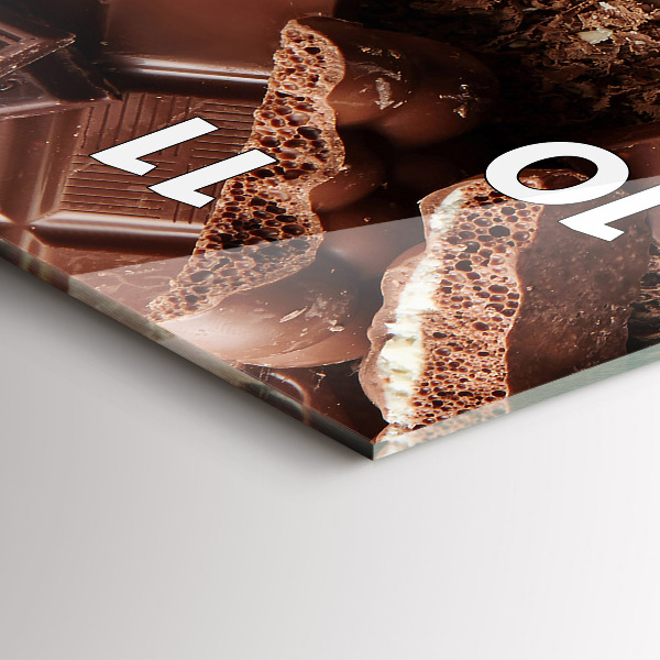 Ceas vertical de perete din sticlă Batoane de ciocolată