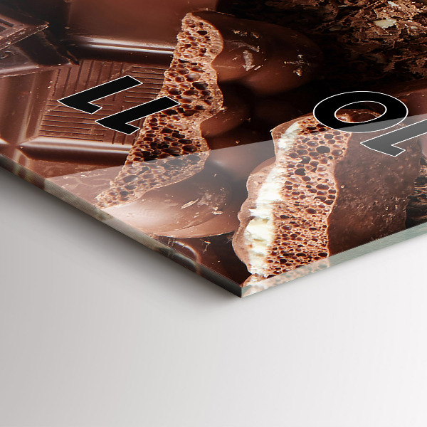 Ceas vertical de perete din sticlă Batoane de ciocolată