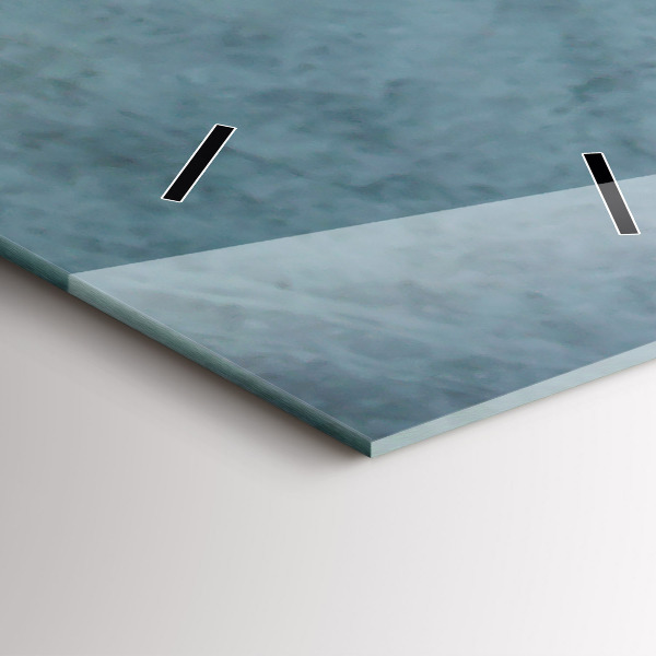 Ceas vertical de perete din sticlă O ceașcă de cafea