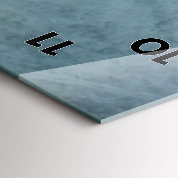 Ceas vertical de perete din sticlă O ceașcă de cafea