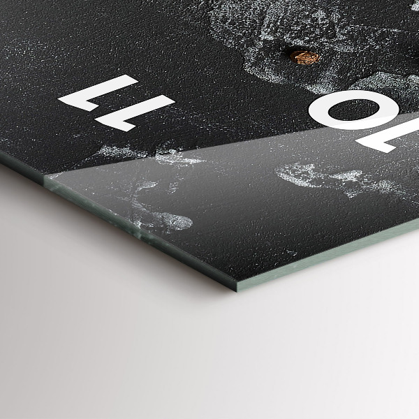 Ceas vertical de perete din sticlă Condimente pe blat