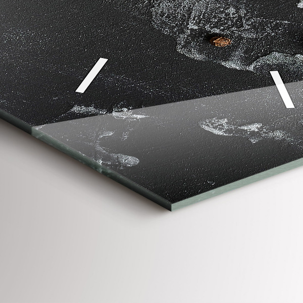 Ceas vertical de perete din sticlă Condimente pe blat