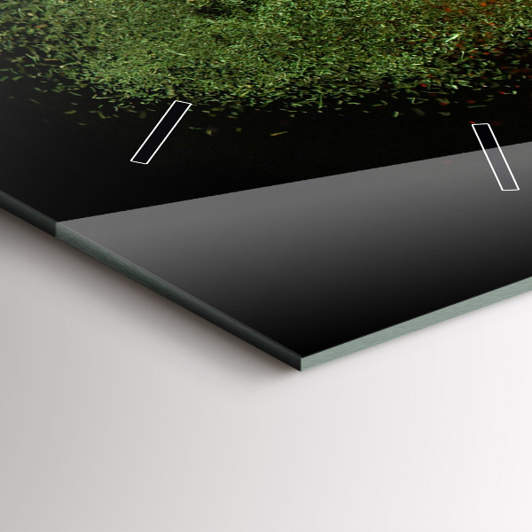 Ceas vertical de perete din sticlă Condimentele vărsate