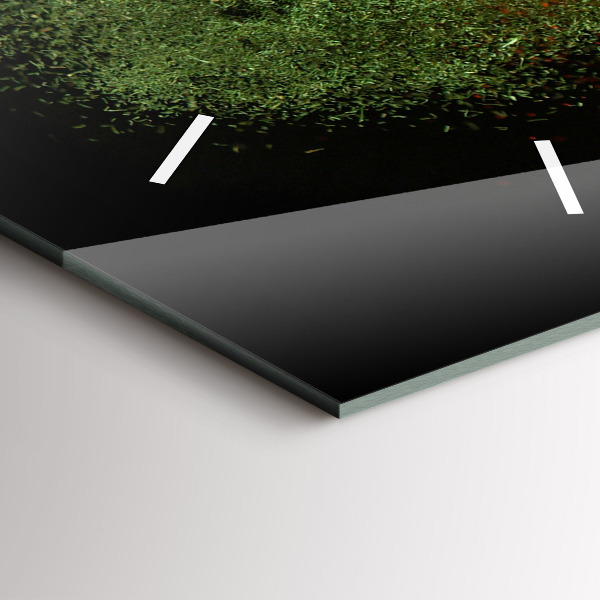 Ceas vertical de perete din sticlă Condimentele vărsate